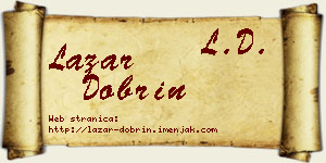 Lazar Dobrin vizit kartica